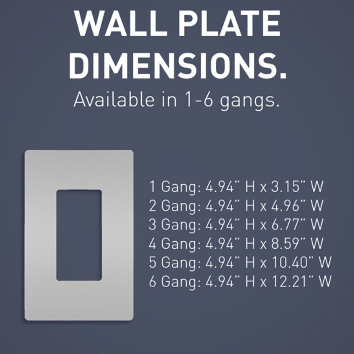 radiant 5-Gang Screwless Wall Plate, Gray - Bees Lighting