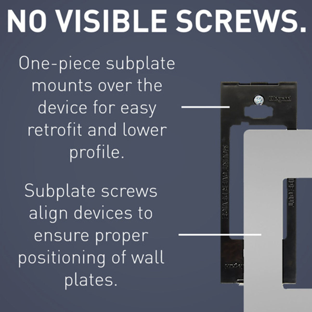 radiant 5-Gang Screwless Wall Plate, Gray - Bees Lighting