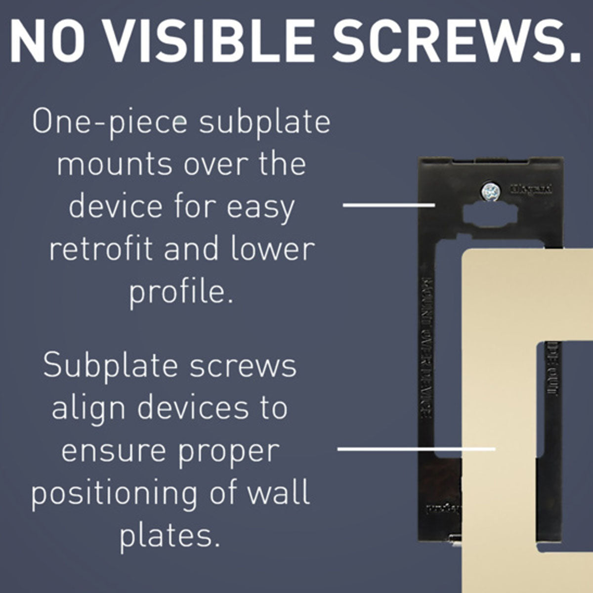 radiant 6-Gang Screwless Wall Plate, Ivory - Bees Lighting
