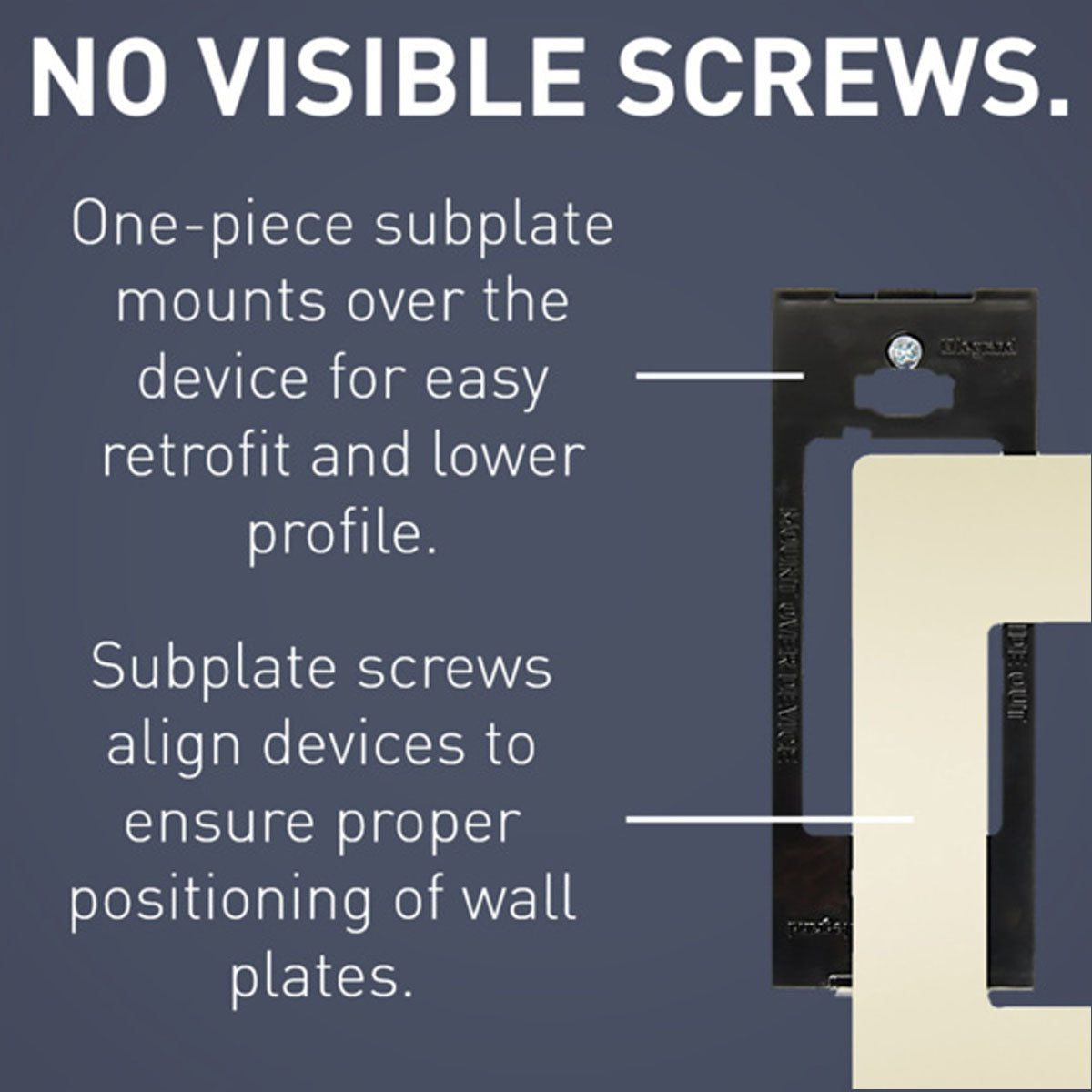 radiant 4-Gang Screwless Wall Plate, Light Almond - Bees Lighting