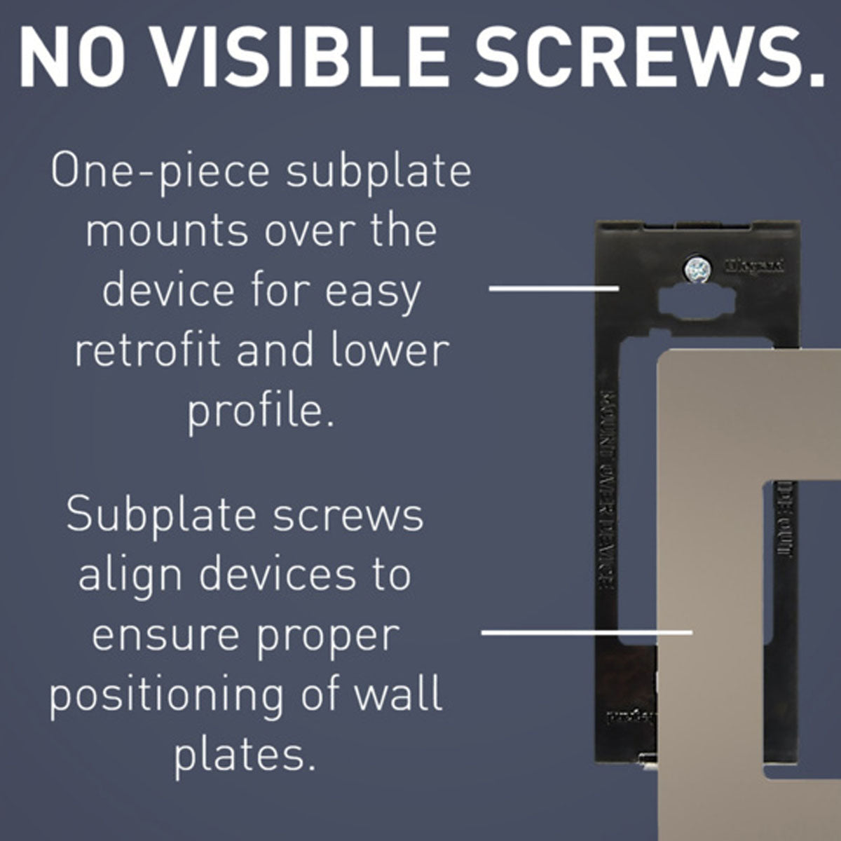 radiant 4-Gang Screwless Wall Plate, Nickel - Bees Lighting