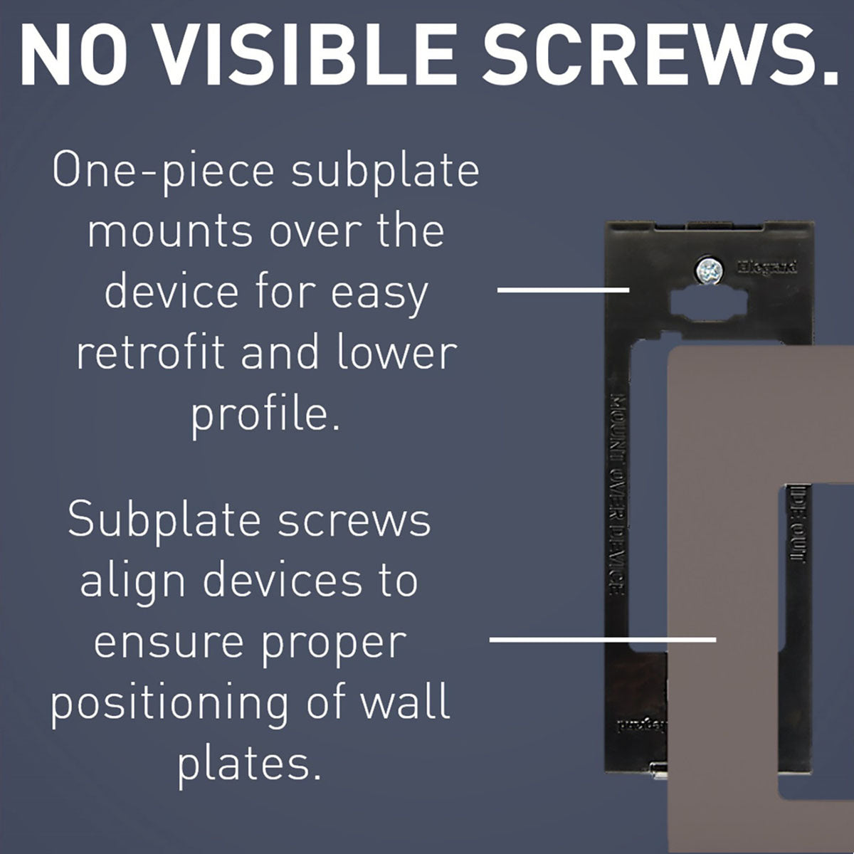 radiant 4-Gang Screwless Wall Plate, Brown - Bees Lighting