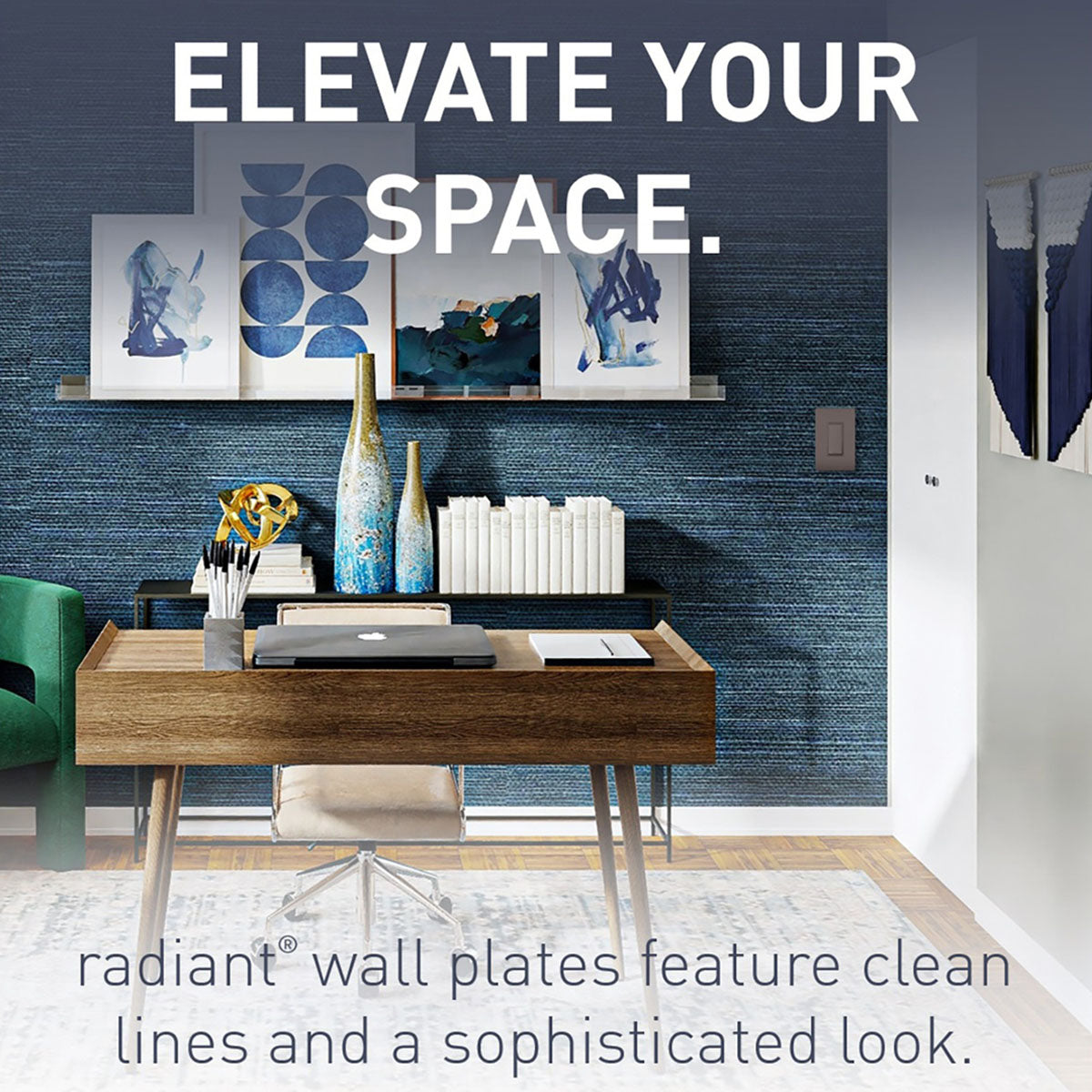 radiant 4-Gang Screwless Wall Plate, Brown - Bees Lighting