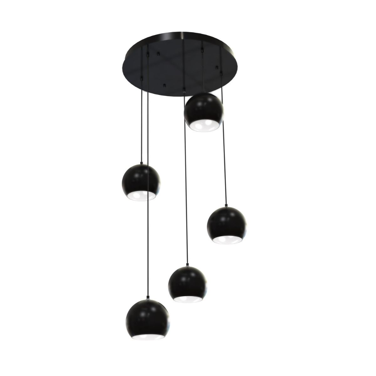 Roxy 24 in. 5 Lights Pendant Light Black Finish - Bees Lighting