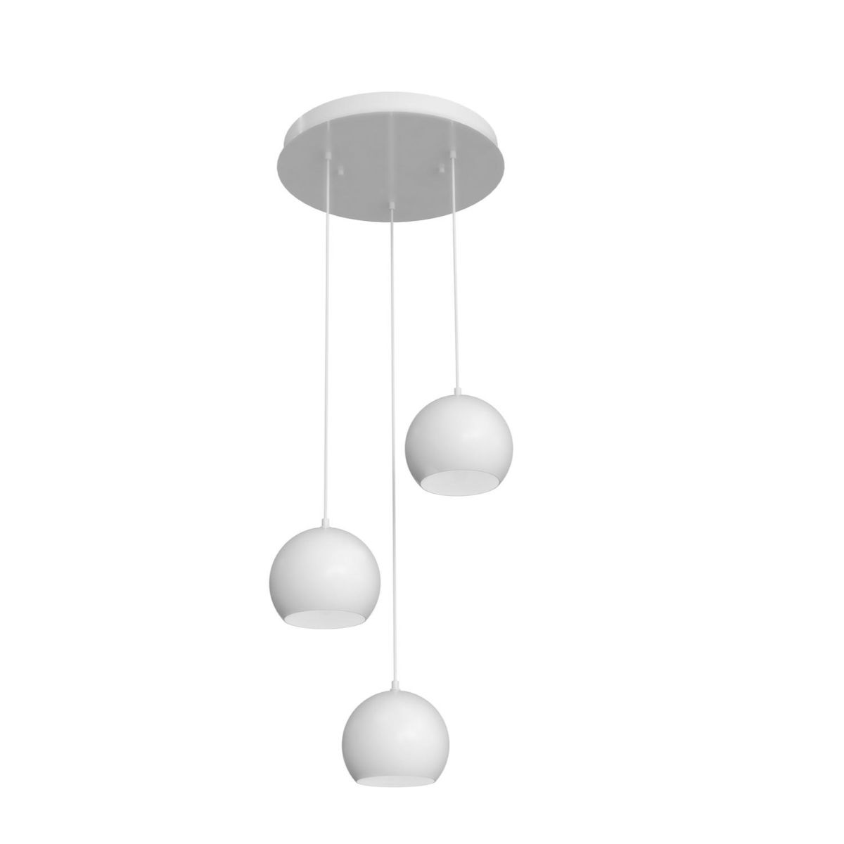 Roxy 18 in. 3 Lights Pendant Light White Finish - Bees Lighting