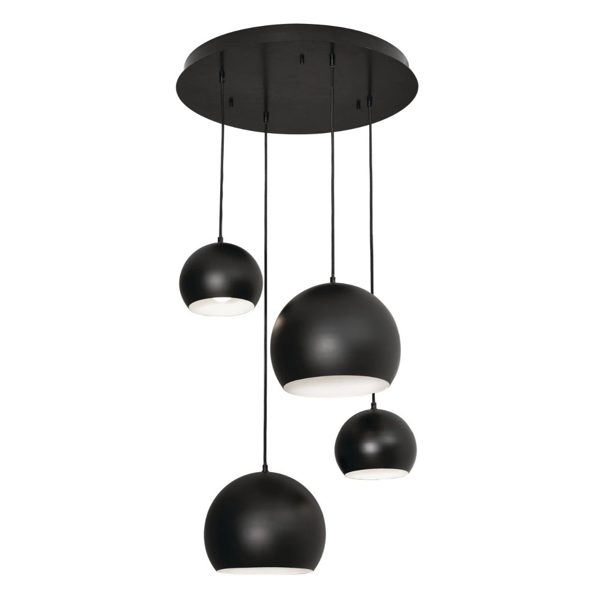 Roxy 24 in. 4 Lights Pendant Light Black Finish - Bees Lighting
