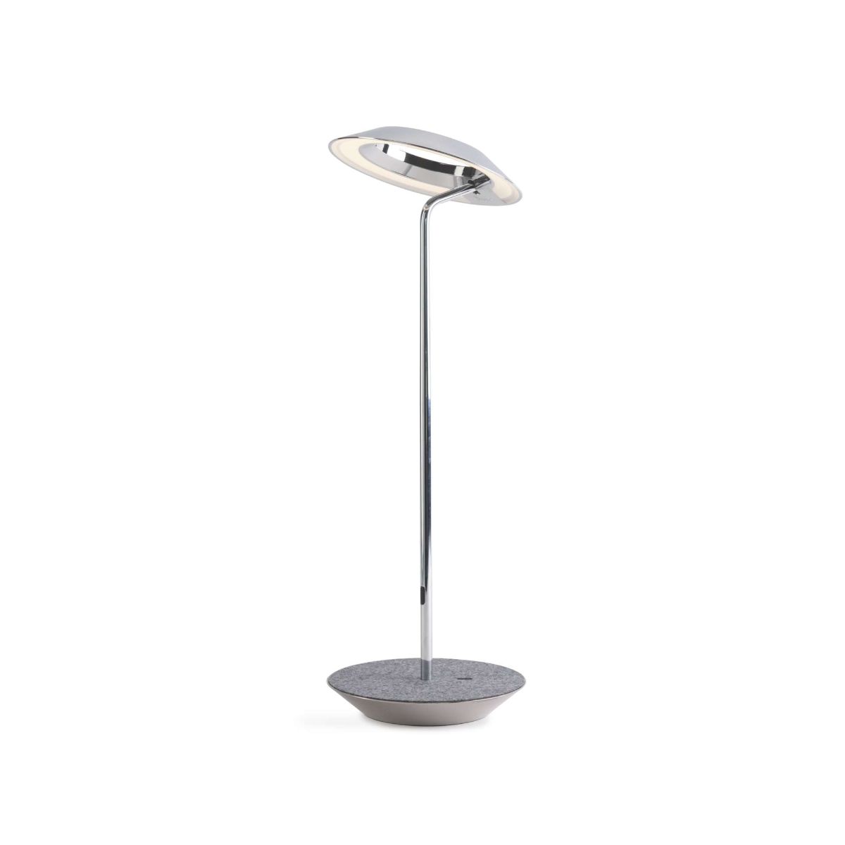 Royyo Chrome With Oxford Felt Modern LED Desk Lamp with USB Port - Bees Lighting