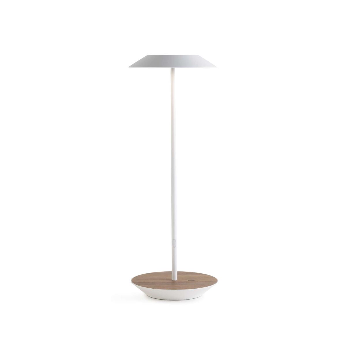 Royyo Matte White With Oiled Walnut Modern LED Desk Lamp with USB Port - Bees Lighting