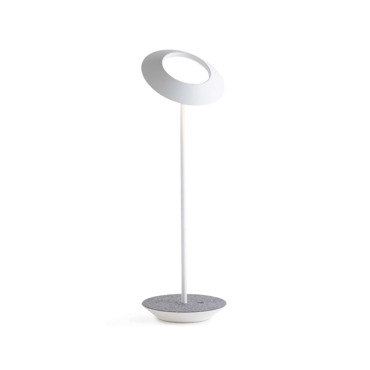 Royyo Matte White With Oxford Felt Modern LED Desk Lamp with USB Port - Bees Lighting