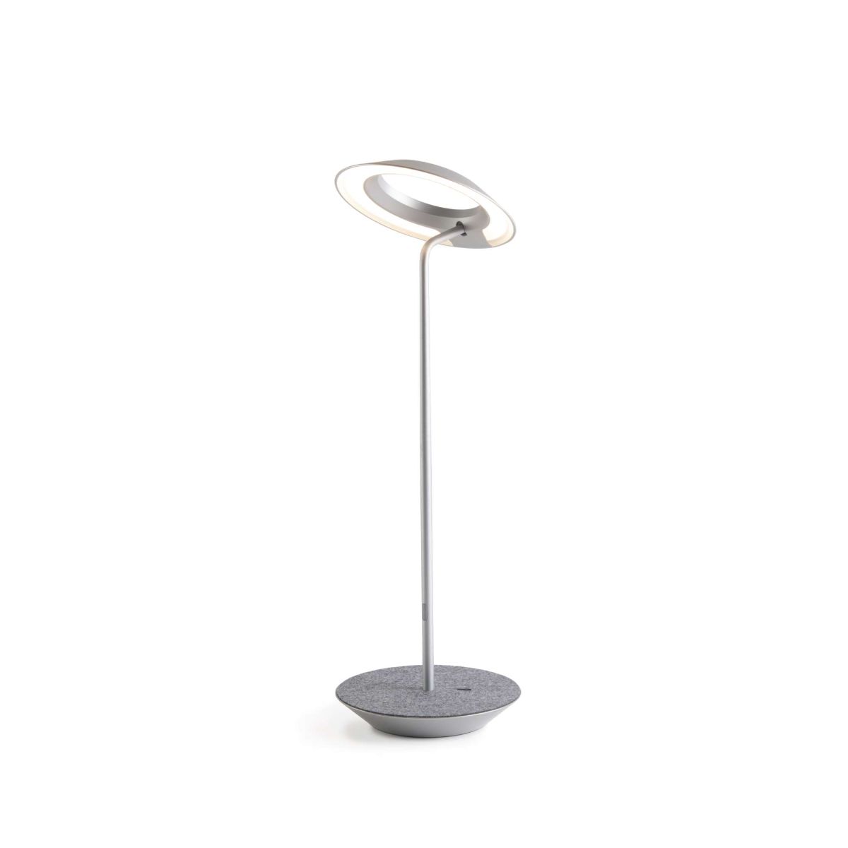 Royyo Silver With Oxford Felt Modern LED Desk Lamp with USB Port - Bees Lighting