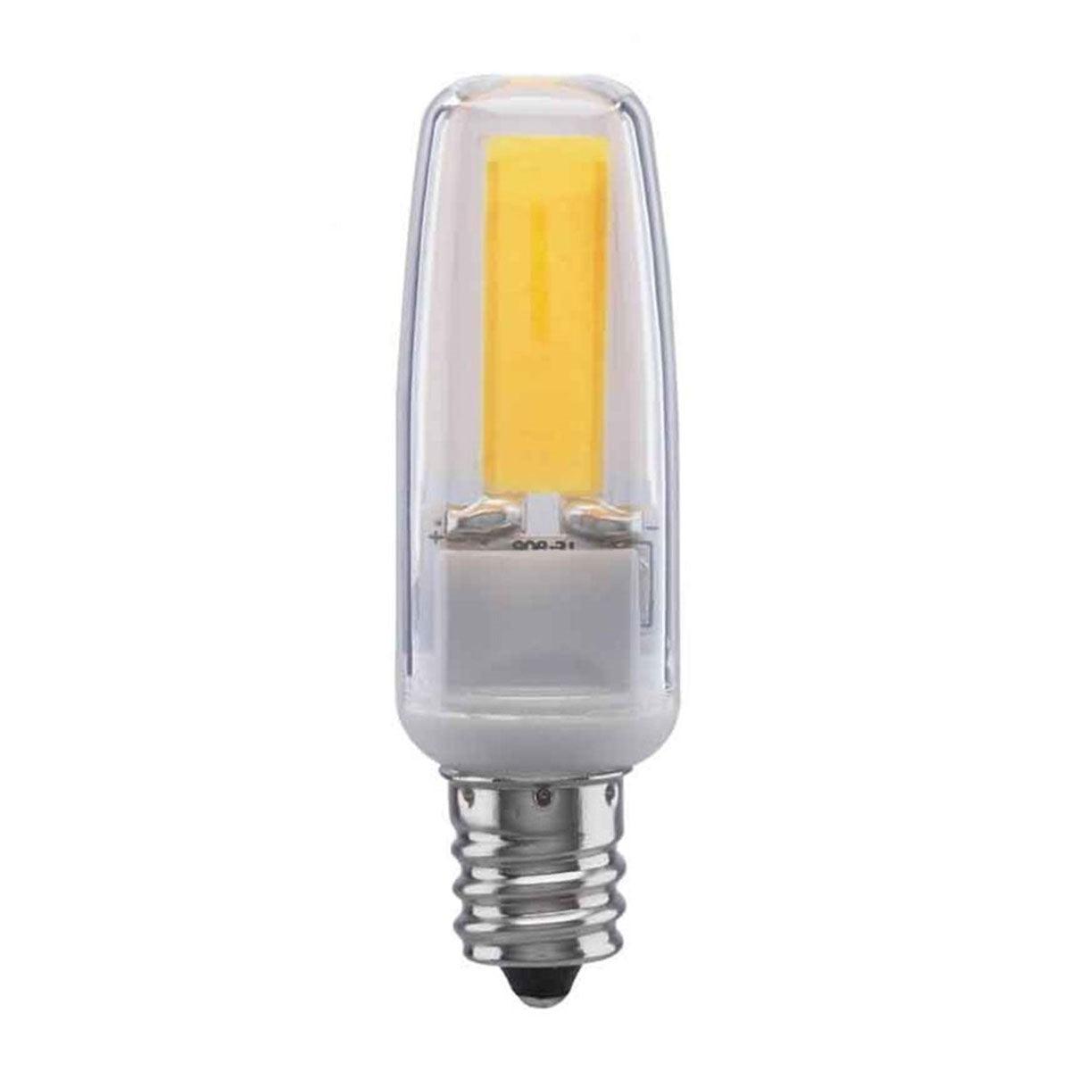 T4 Mini LED Bulb, 4 Watt, 480 Lumens, 3000K, E12 Candelabra Base, Clear Finish - Bees Lighting
