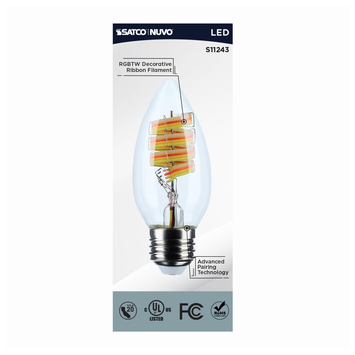 Starfish B11 WiFi Smart LED Bulb, 4W, 300Lm, RGB & Tunable White, Medium Base - Bees Lighting
