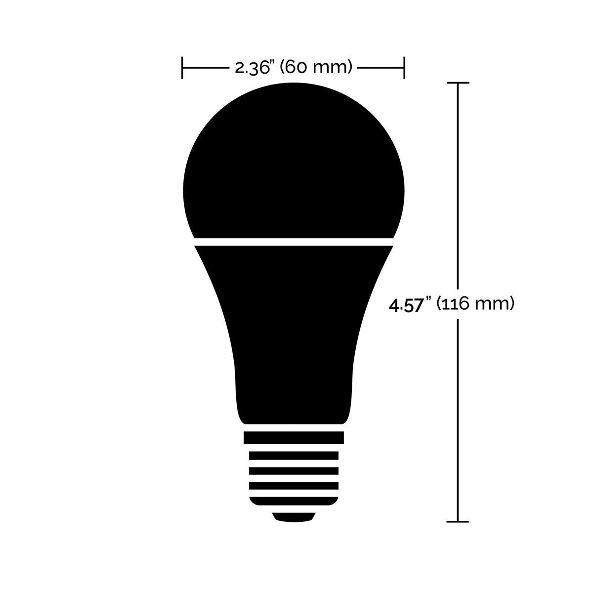 Starfish A19 Wi-Fi Smart LED Bulb, 9.5 Watts, 800 Lumens, 27K/30K/40K/50K, Tunable White, 2 per Box