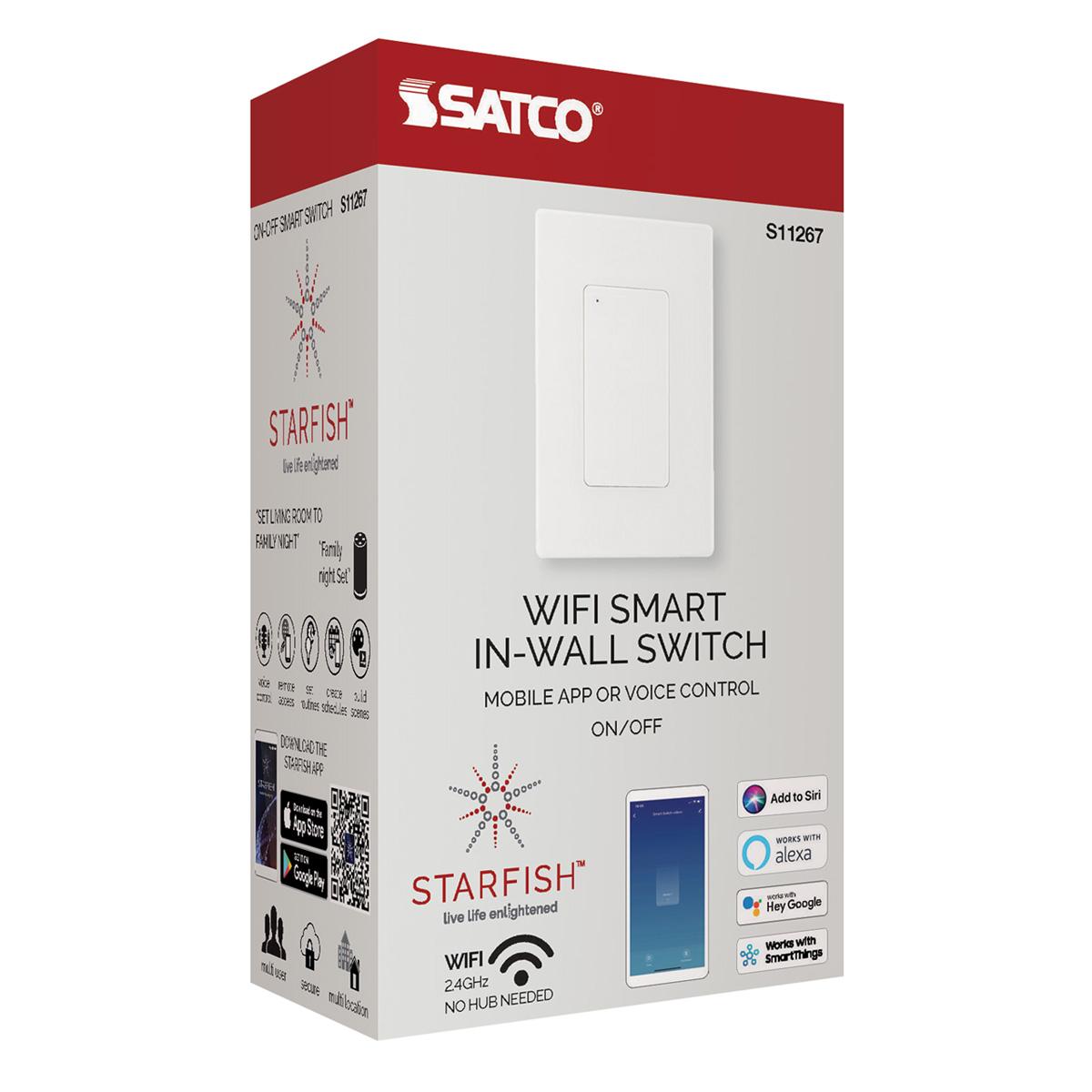 Starfish 3-Way/Multi-Location Tap Wi-Fi Smart Light Switch White - Bees Lighting