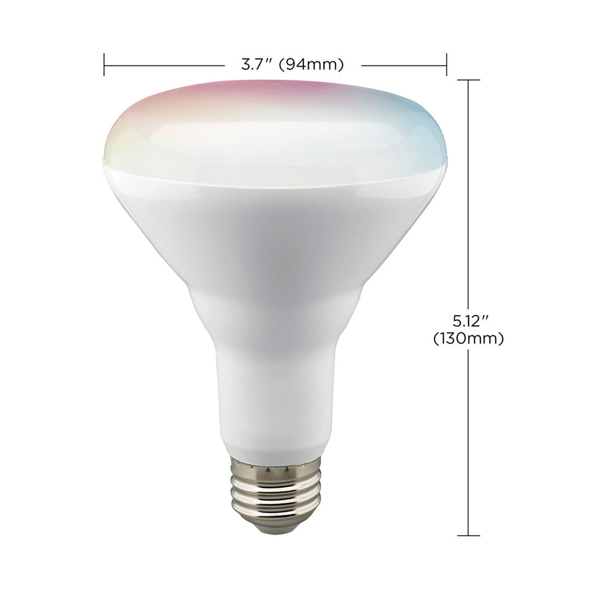 Starfish BR30 Wi-Fi Smart LED Bulb, 9.5 Watts, 760 Lumens, 2700K-5000K, RGB And Tunable White, 2 Per Box