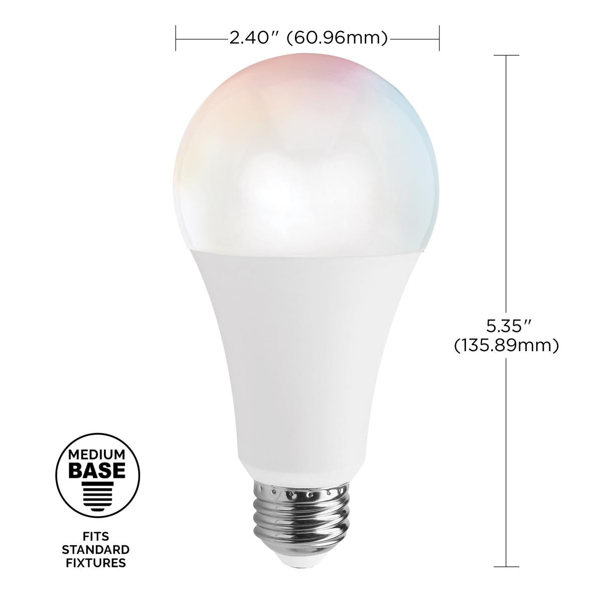 Starfish A21 Wi-Fi Smart LED Bulb, 13W, 1100 Lumens, RGB & Tunable White, Frosted, T20 Compliant - Bees Lighting