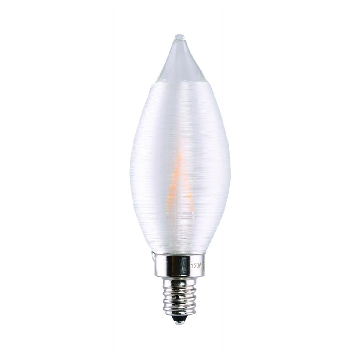 CA11 Candle LED Bulb, 2 Watt, 150 Lumens, 2700K, E12 Candelabra Base, Clear Finish - Bees Lighting