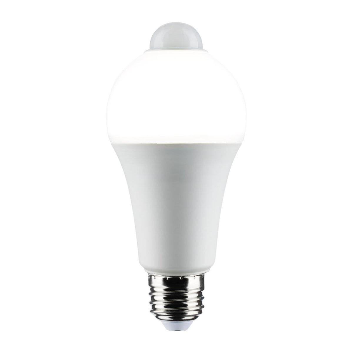 A19 LED Bulb, 12 Watt, 1050 Lumens, 3000K, E26 Medium Base, Frosted Finish, PIR Sensor - Bees Lighting