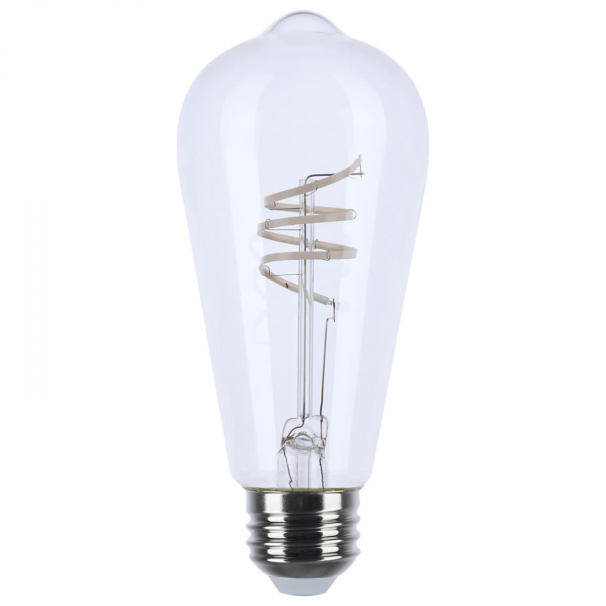 Reminiscent Gray Coil Filament ST19 LED Bulb, 6 Watts, 500 Lumens, 2700K, E26 Medium Base - Bees Lighting