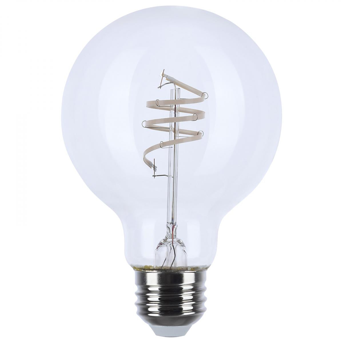 Reminiscent Gray Coil Filament G25 LED Bulb, 6 Watts, 500 Lumens, 2700K, E26 Medium Base - Bees Lighting