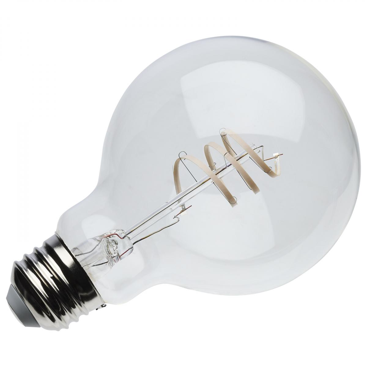 Reminiscent Gray Coil Filament G25 LED Bulb, 6 Watts, 500 Lumens, 2700K, E26 Medium Base