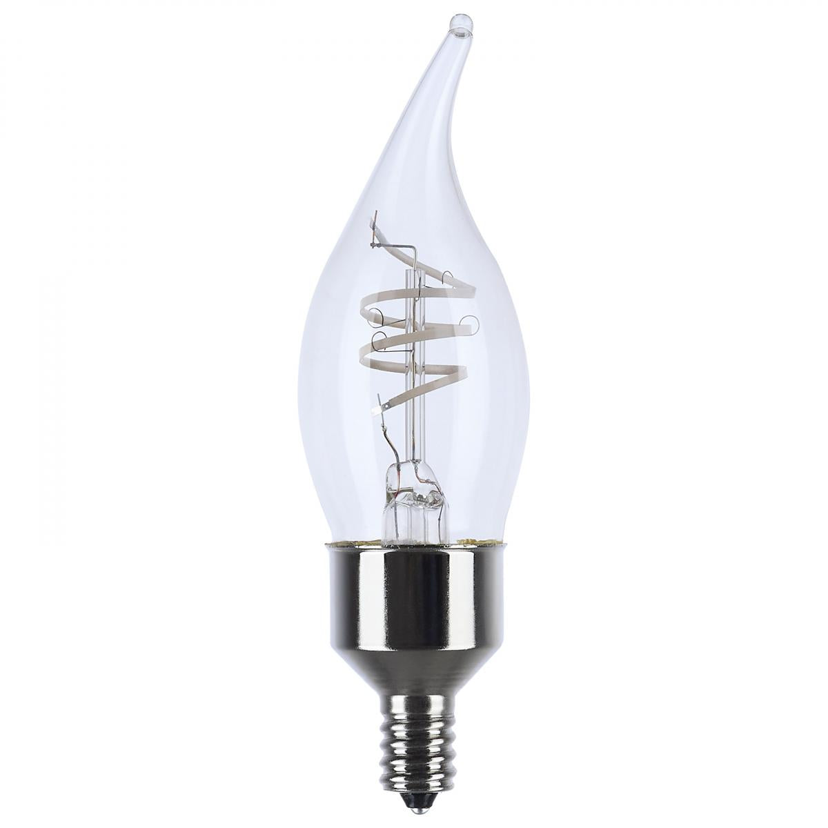 Reminiscent Gray Coil Filament CA11 LED Bulb, 4 Watts, 350 Lumens, 2700K, E12 Candelabra Base - Bees Lighting