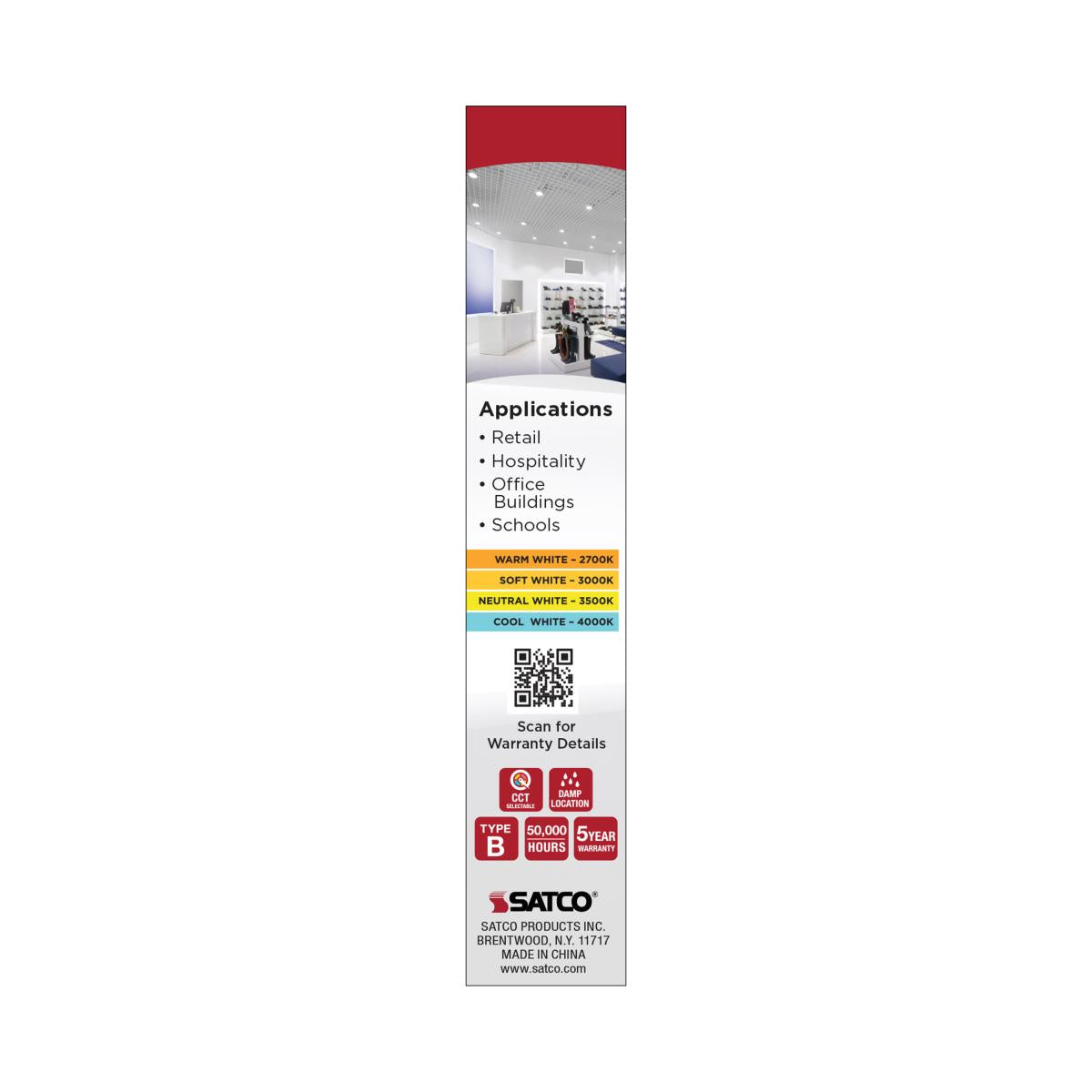 4 Pin PLL LED Bulb, 4W, 410 Lumens, Ballast Bypass, 27K|30K|35K|40K , 2G7 Base