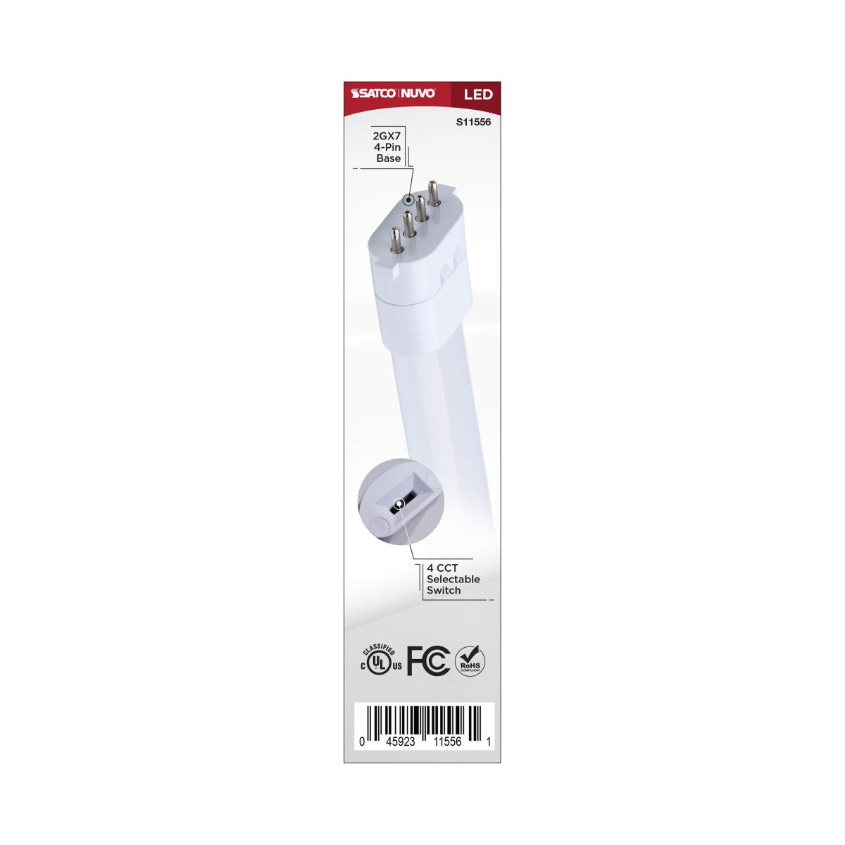 4 Pin PLL LED Bulb, 6W, 650 Lumens, Ballast Bypass, 27K|30K|35K|40K, 2GX7 Base