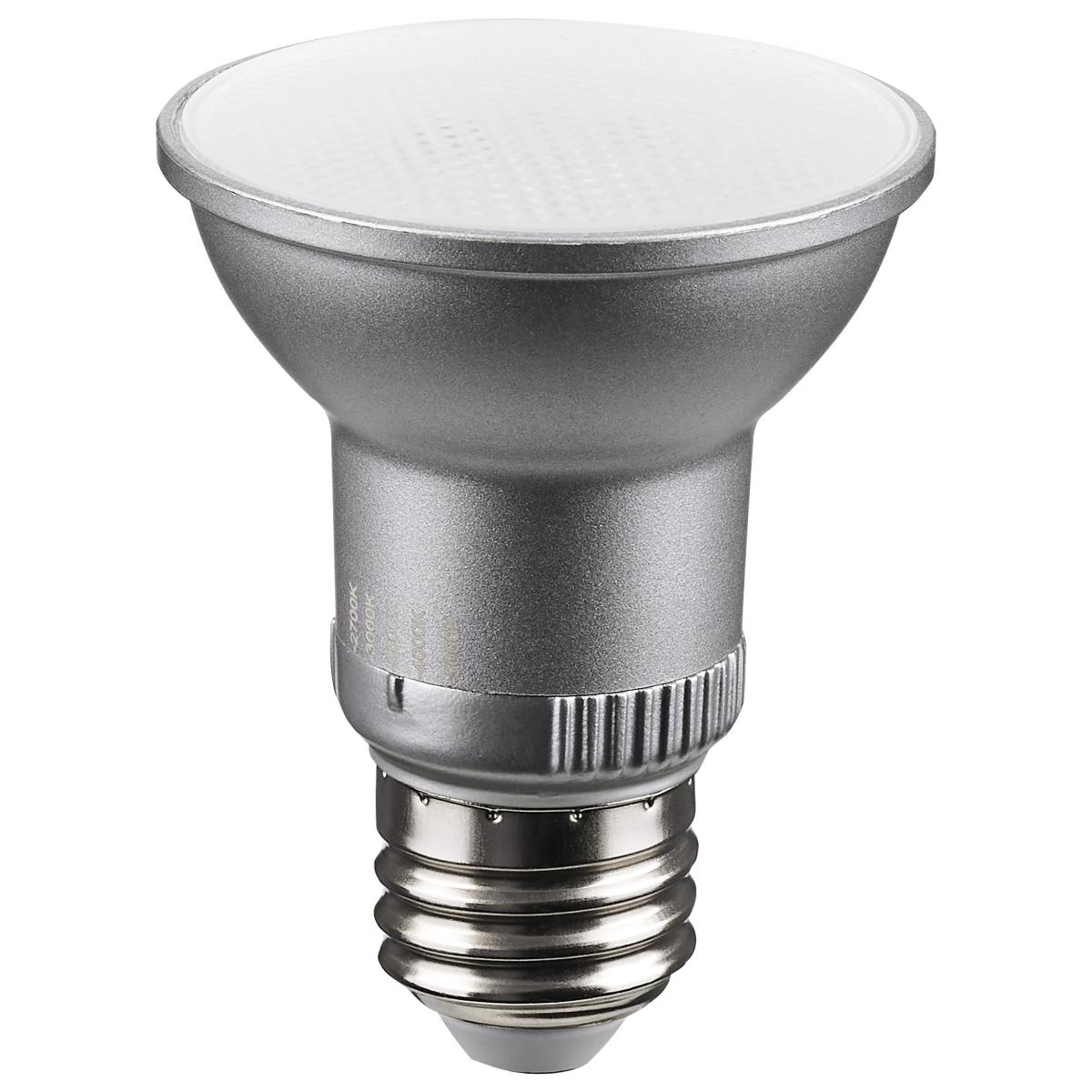 PAR20 Reflector LED Bulb, 6 Watt, 500 Lumens, Selectable CCT 2700K to 5000K, E26 Medium Base, 25 Deg. Spot - Bees Lighting