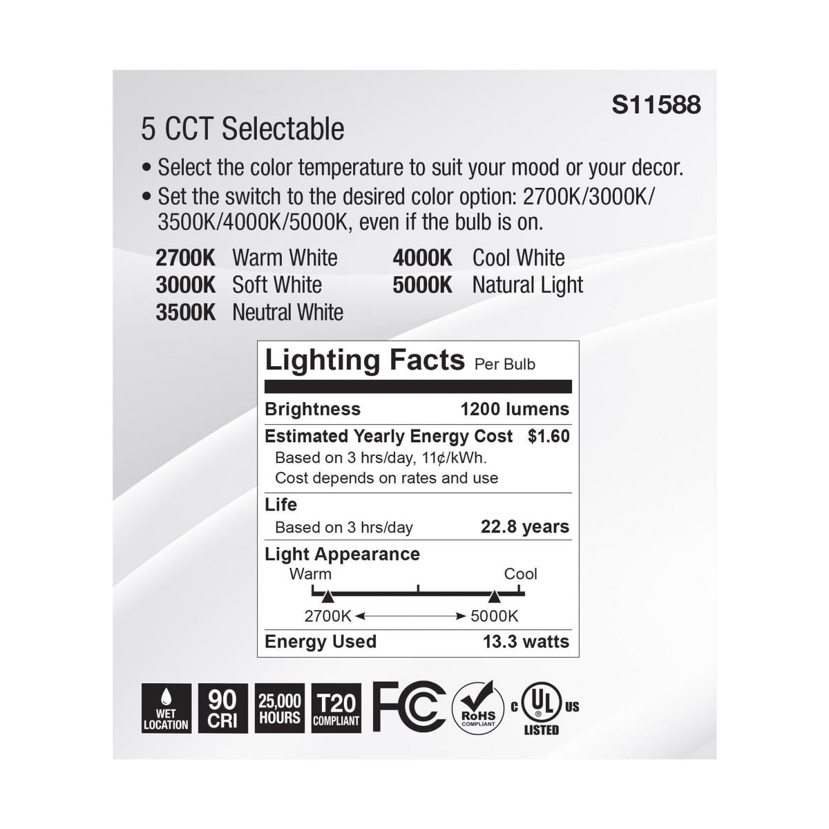 PAR38 LED Bulb, 1200 Lumens, 90W Equal, 27K|30K|40K|50K, E26 Base, 25° Spot - Bees Lighting