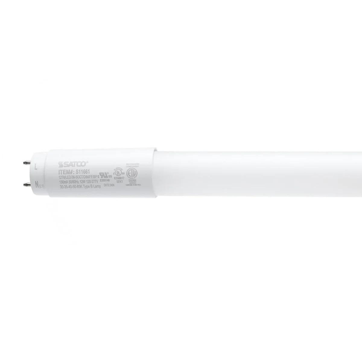 3ft Flicker Free LED T8 Tube, 12 Watts, 1550lm, 3000K to 6500K, Ballast Bypass, Single|Dual End - Bees Lighting