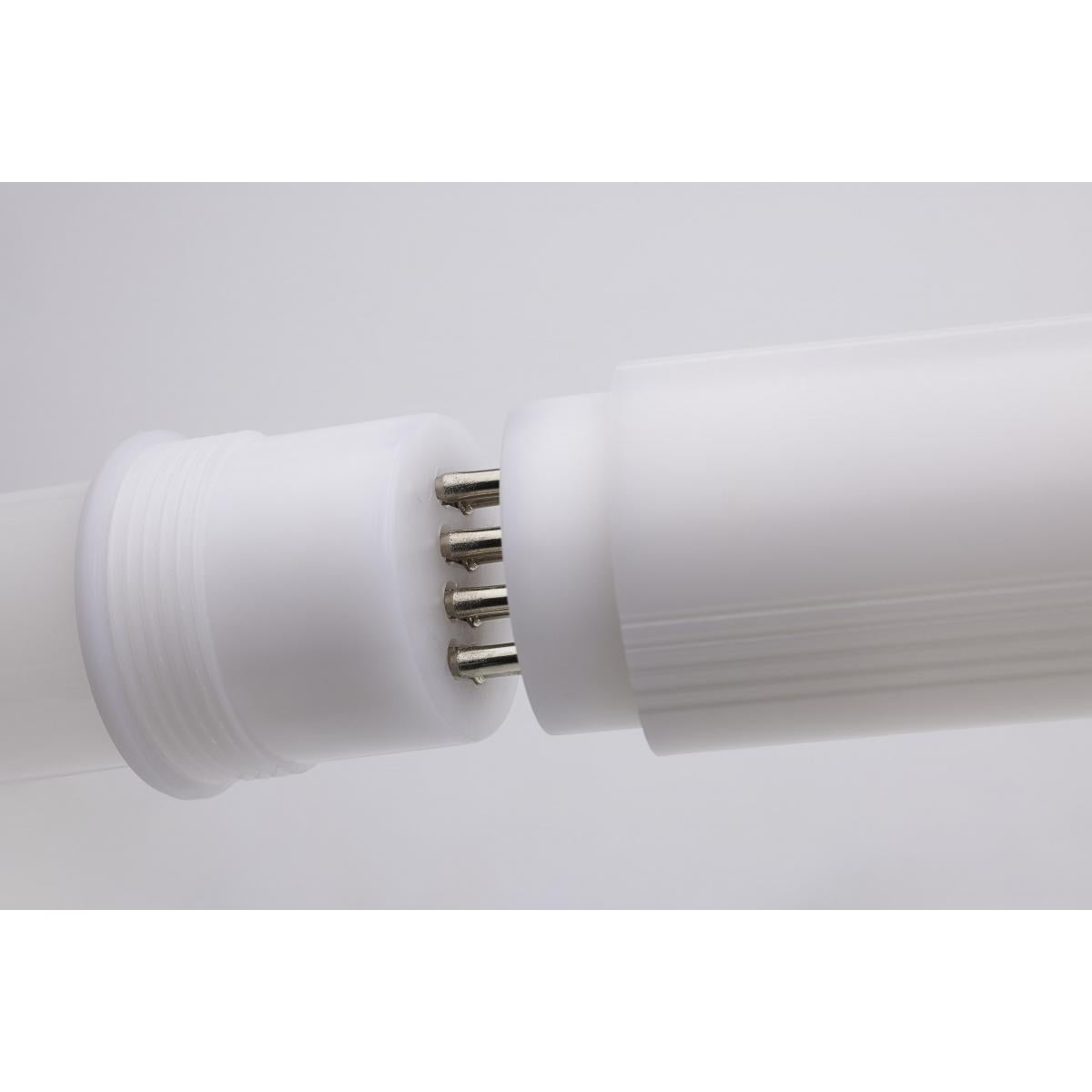 2-Piece 8ft T8 LED Bulb, 24/32/40 Wattage Selectable, 5500 Lumens, Selectable CCT 3000K to 6500K, FA8 base, Ballast Bypass, Double End (Case Of 10)