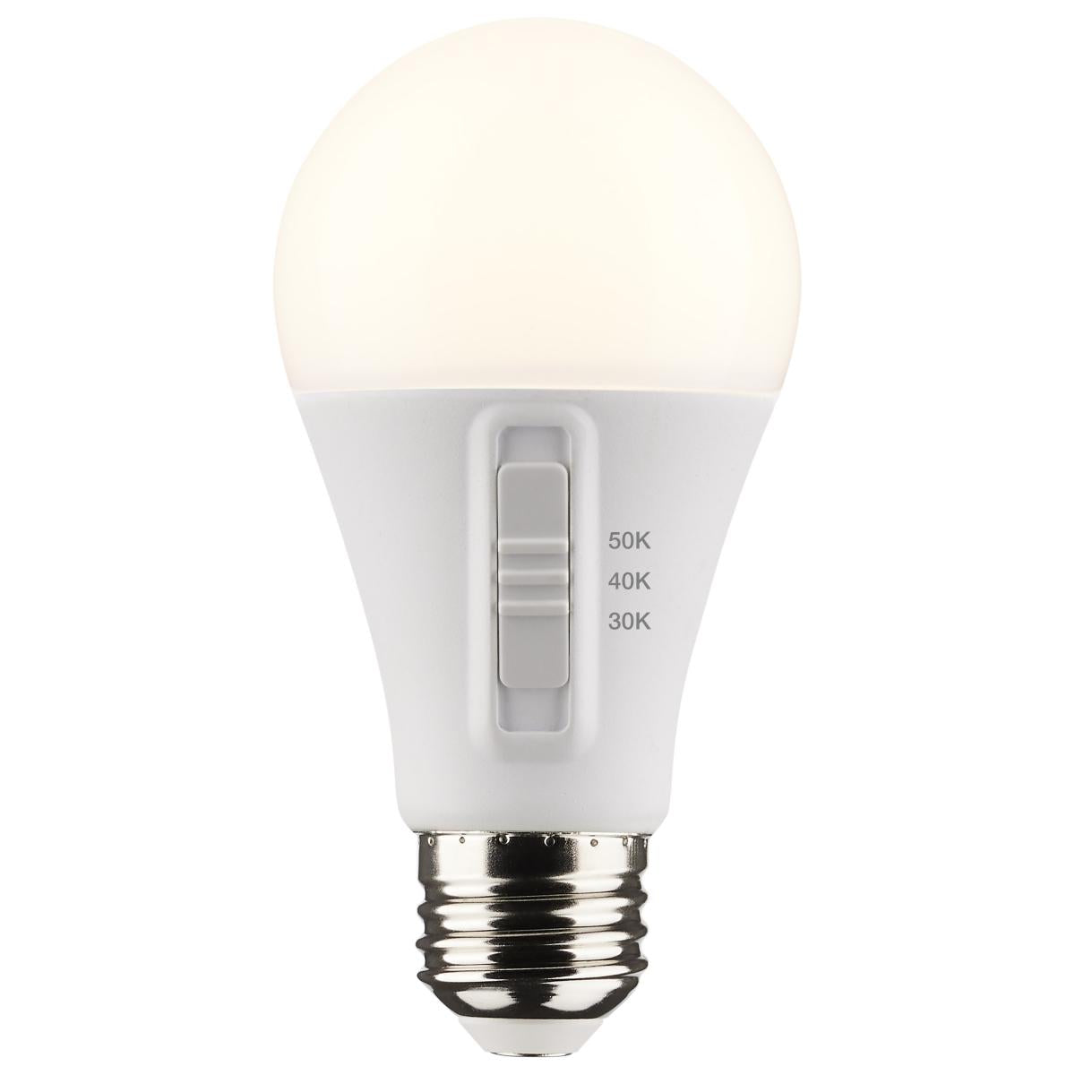 A19 LED Bulb, 14 Watts, 1500 Lumens, Selectable 30K|40K|50K, 100W Equal, E26 Medium Base - Bees Lighting