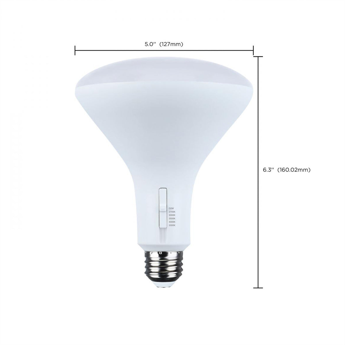 R40/BR40 LED Bulb, 11 Watts, 1080 Lumens, Dim to Warm & CCT Selectable, E26 Medium Base, 120° Flood