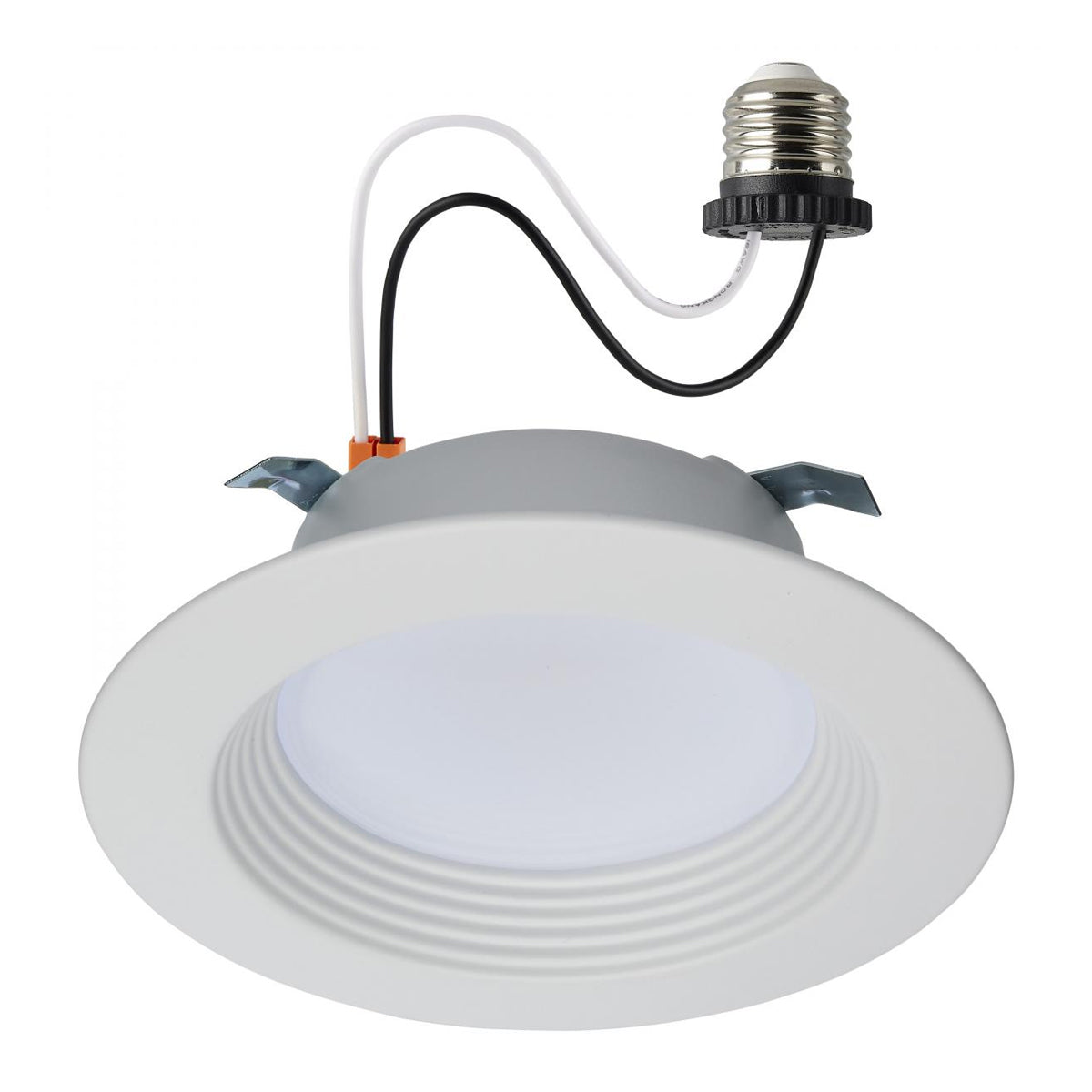 4 inch Canless LED Recessed Light, Round, 6.7 Watt, 600 Lumens, Selectable CCT, 2700K to 5000K, Baffle Trim