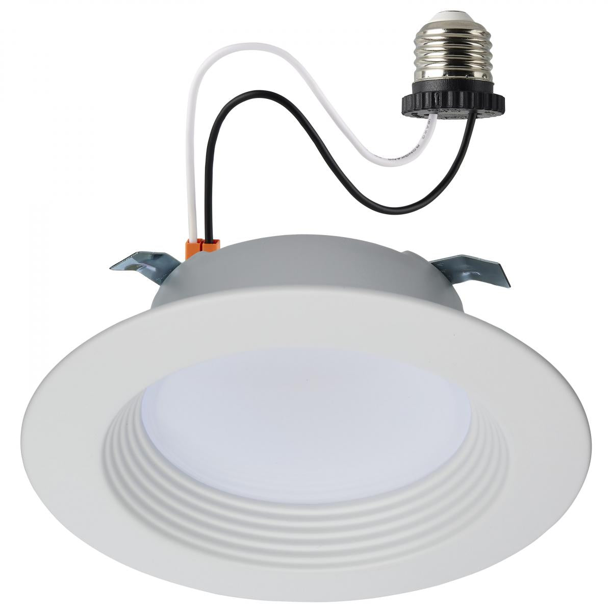4" Retrofit LED Can Light, 7W, 600 Lm, 5-CCT, White Baffle Trim - Bees Lighting