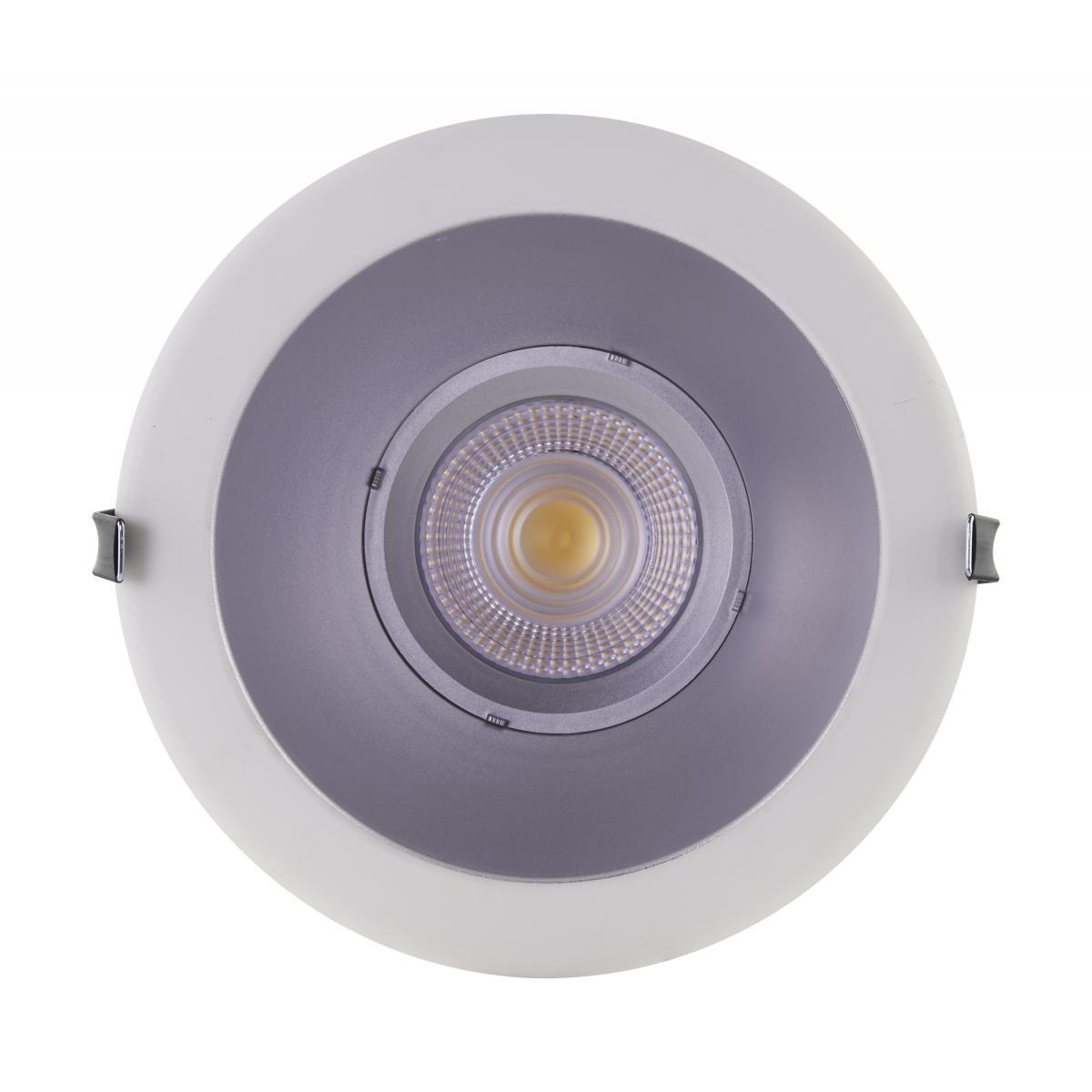 6 In. Commercial Canless LED Recessed Light, 23 Watt, 1750 Lumens, Selectable CCT, 2700K to 5000K, Silver Finish