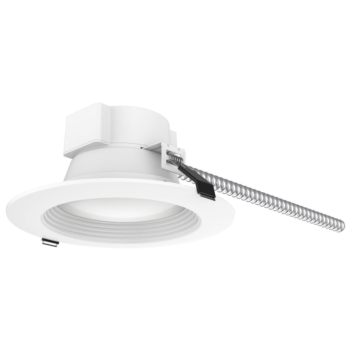 6 Inch Commercial LED Downlight, Round, 15 Watt, 1600 Lumens, Selectable CCT, 2700K to 5000K, Baffle Trim - Bees Lighting