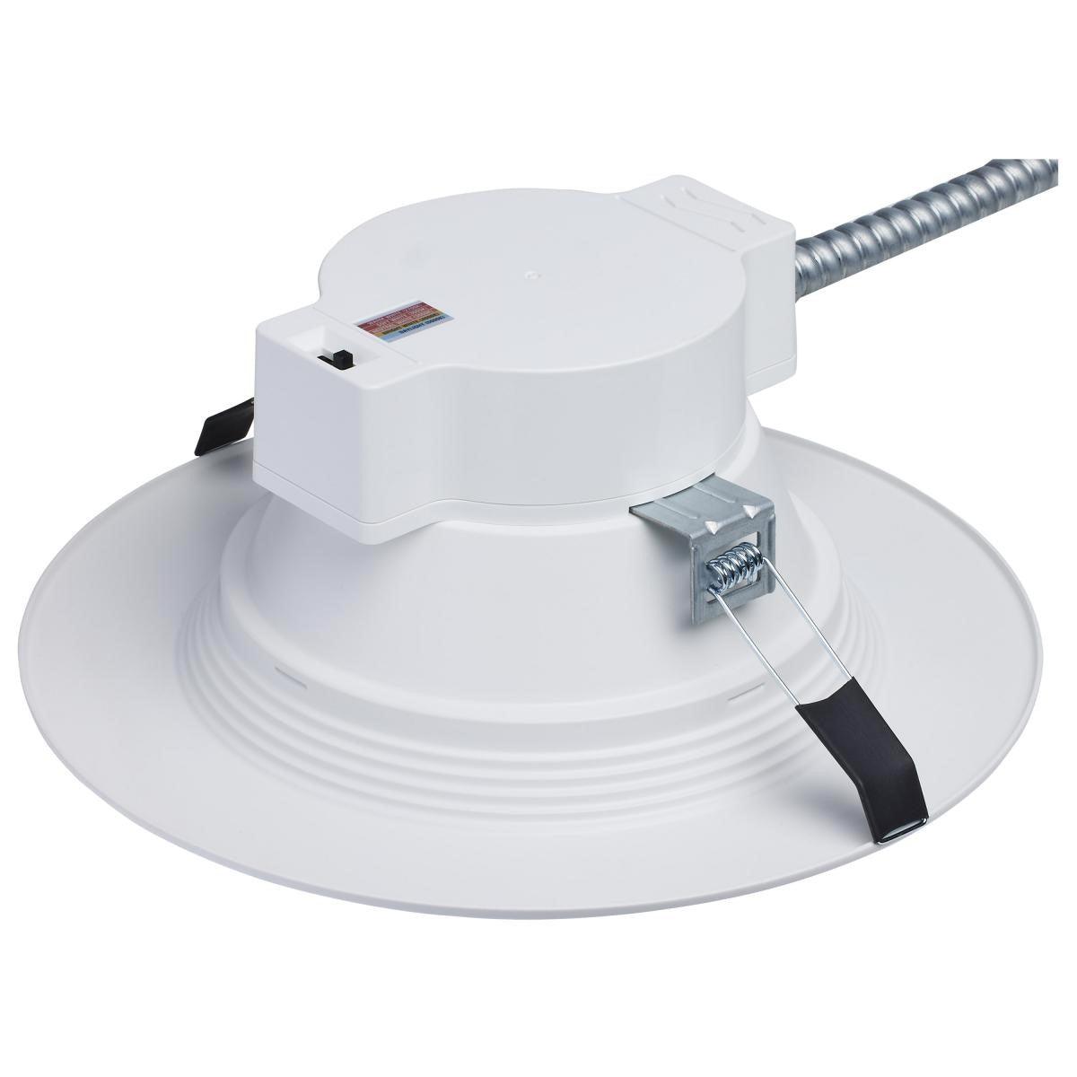 8 Inch Commercial LED Downlight, Round, 22 Watt, 2200 Lumens, Selectable CCT, 2700K to 5000K, Baffle Trim - Bees Lighting