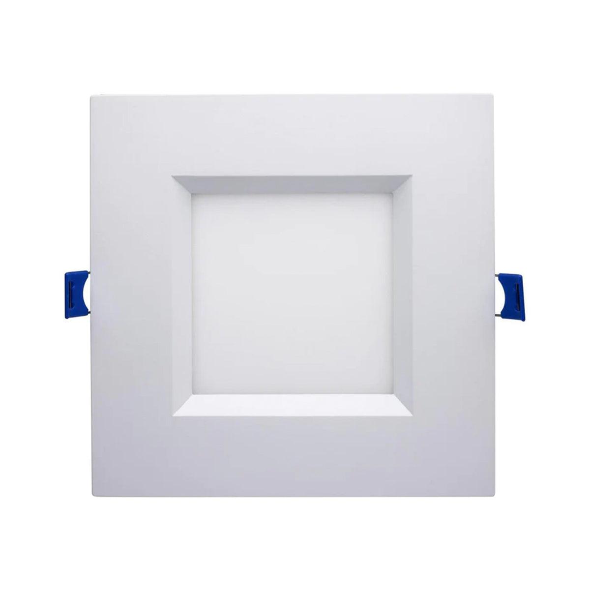 Slim Fit Canless LED Recessed Light, 5 Inch, Square, 15 Watt, 1000 Lumens, Selectable CCT, 2700K to 5000K, Ultra Thin - Bees Lighting