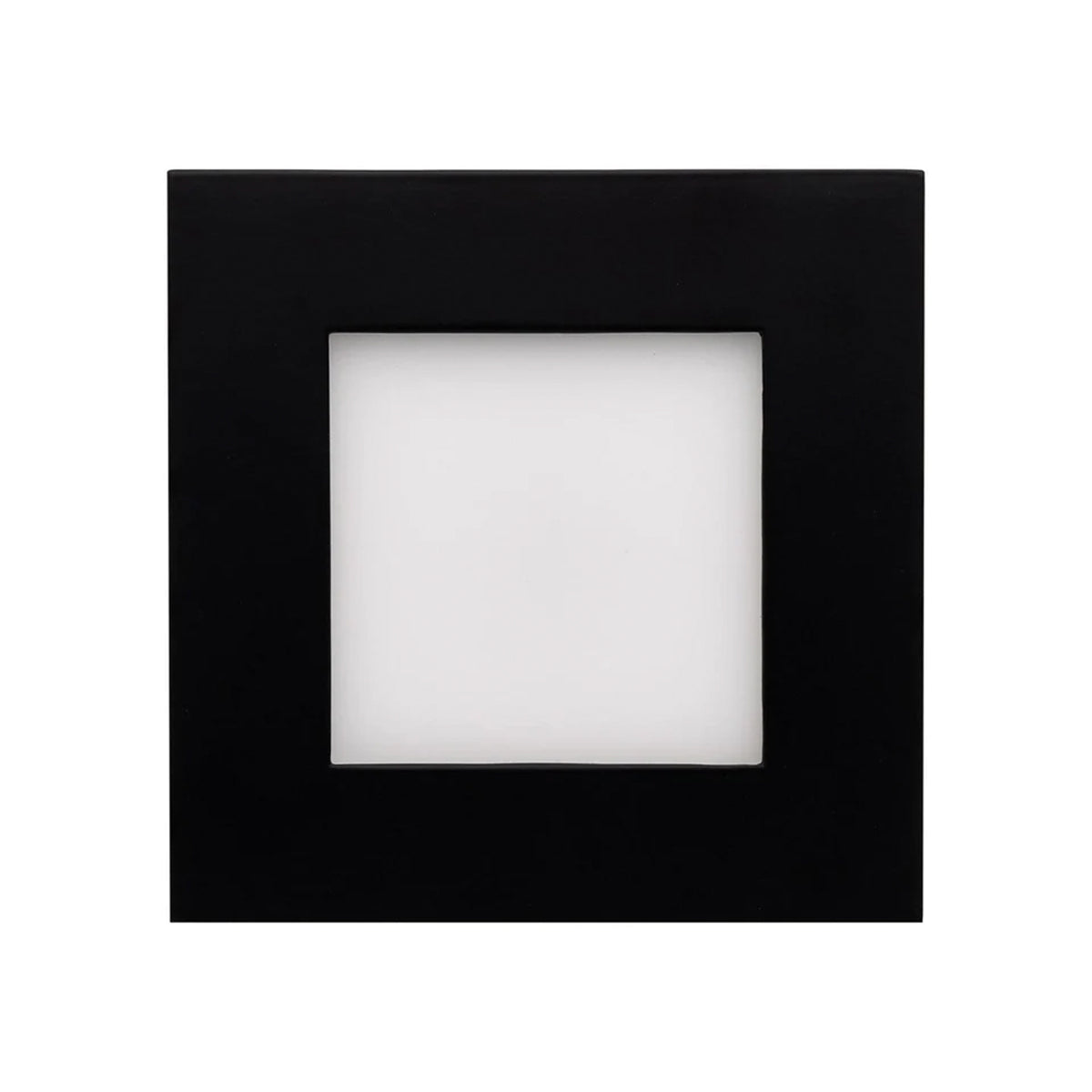 Slim Fit Canless LED Recessed Light, 4 inch, Edge-Lit, Square, 10 Watt, 650 Lumens, Selectable CCT, 2700K to 5000K, Black Finish