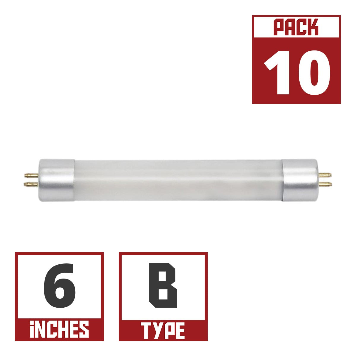 6" Mini T5 LED Tube, 2W, 150 Lumens, F4T5/CW Equal, 4000K, Ballast Bypass, Double End - Bees Lighting