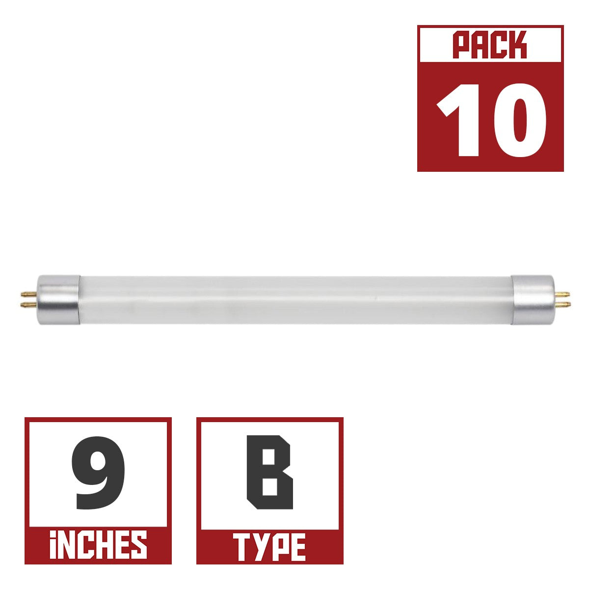 9" Mini T5 LED Tube, 3W, 270 Lumens, F6T5/CW Equal, 4000K, Ballast Bypass, Double End - Bees Lighting