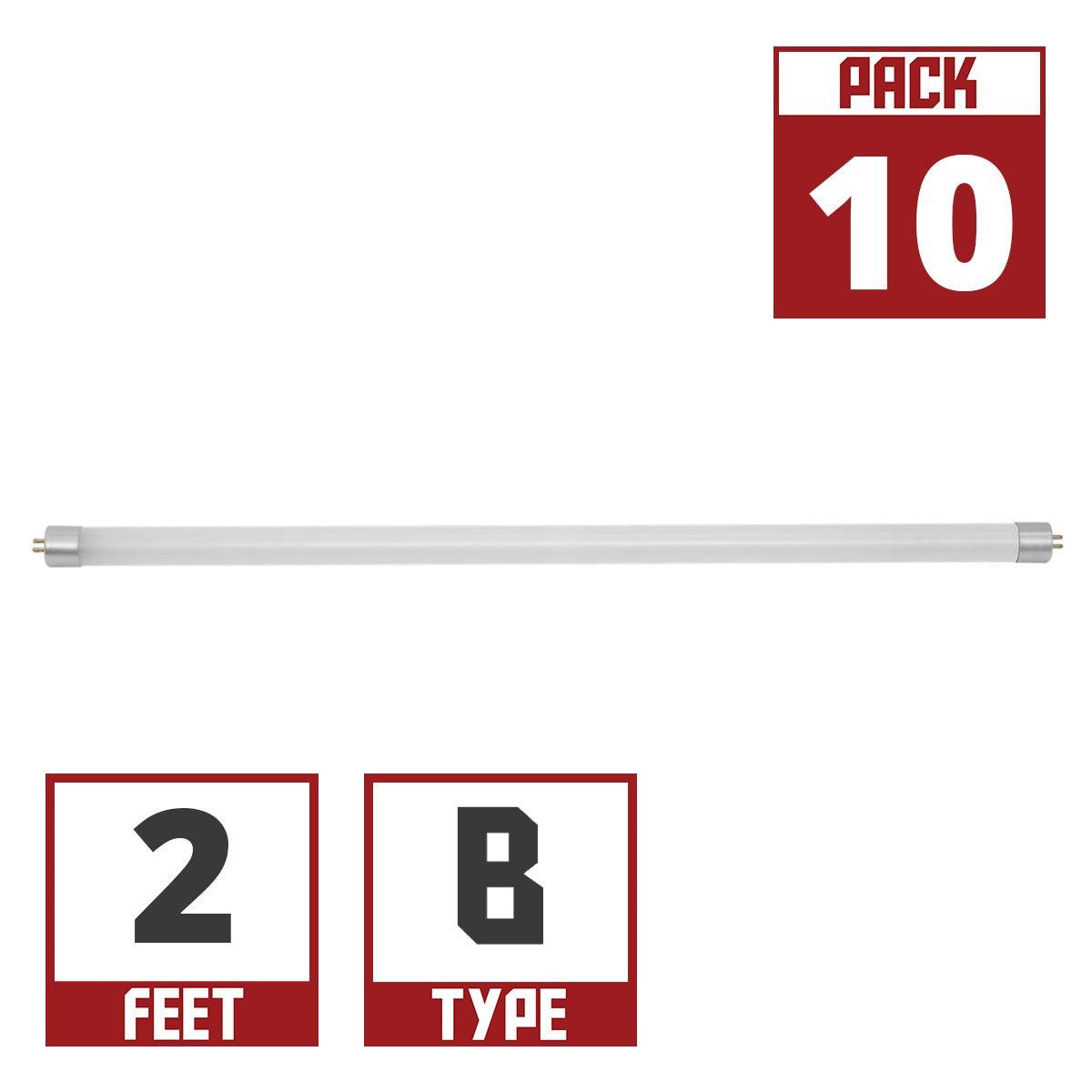 21 Inch LED mini T5 Tube, 7 Watt, 700 Lumens, 3000K, F13T5 Replacement, Ballast Bypass, Double End, G5 Base (Case Of 10) - Bees Lighting