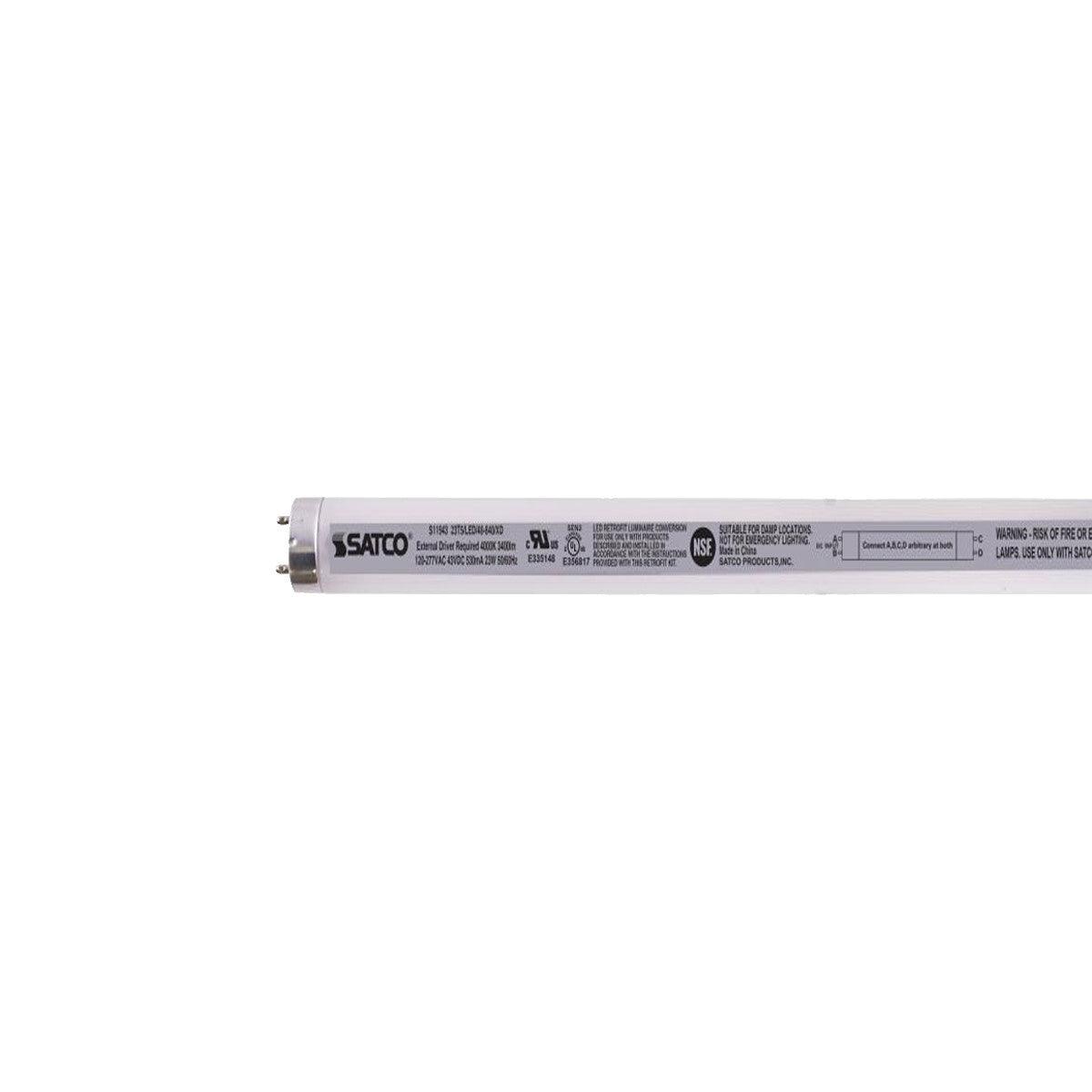 4ft LED T5 Tube, 23 Watt, 3400 Lumens, 4000K, F54T5HO Replacement, Type C External Driver Required (Case Of 25) - Bees Lighting