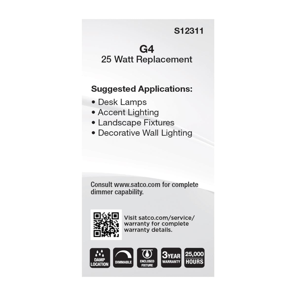 T5 Mini LED Bulb, 3 Watts, 330 Lumens, 3000K, G4 Base, Clear Finish, 12V - Bees Lighting