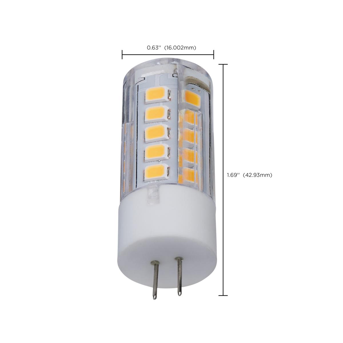 T5 Mini LED Bulb, 3 Watts, 330 Lumens, 3000K, G4 Base, Clear Finish, 12V - Bees Lighting