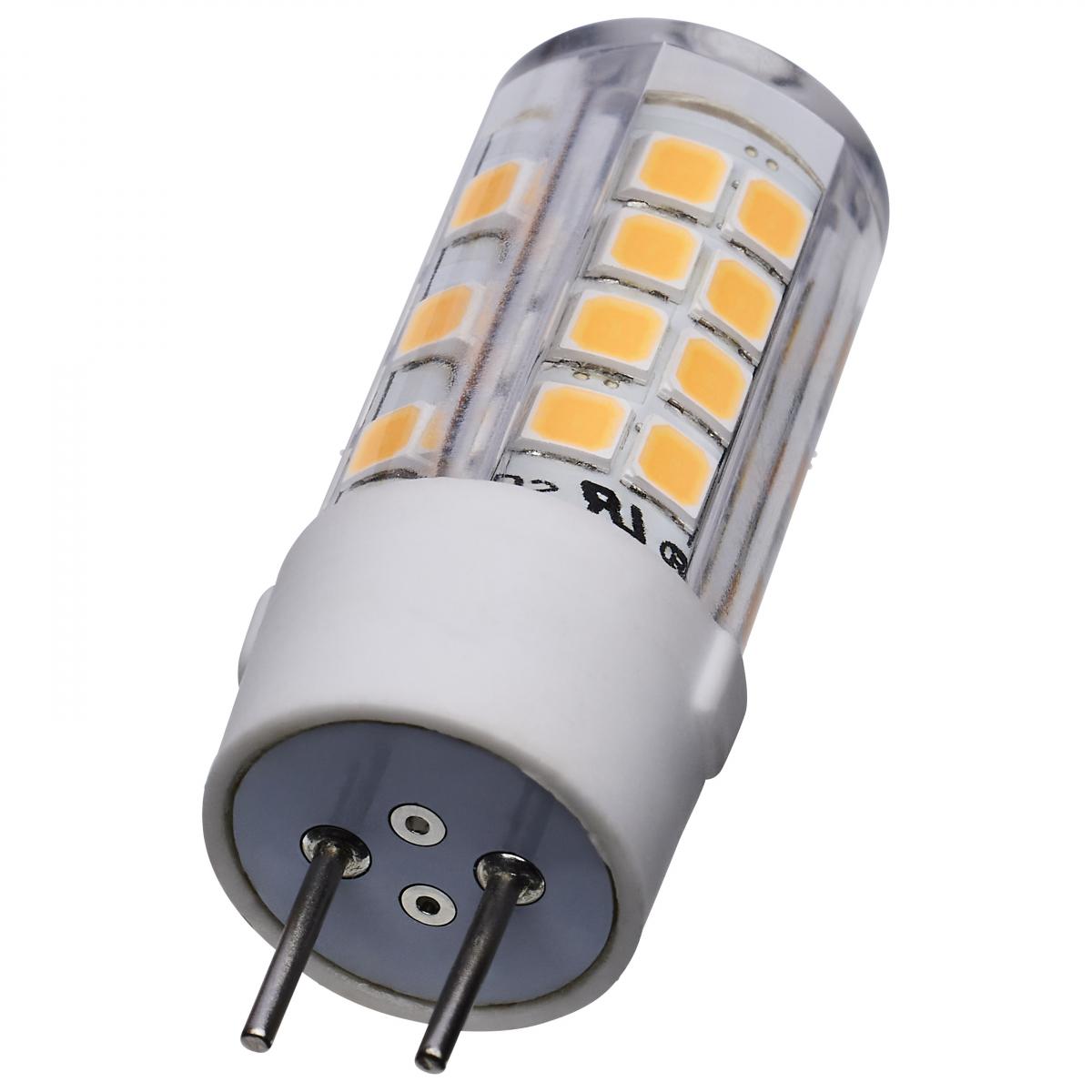 T6 Mini LED Bulb, 4.5 Watts, 430 Lumens, 3000K, GY6.35 Base, Clear Finish, 120V - Bees Lighting