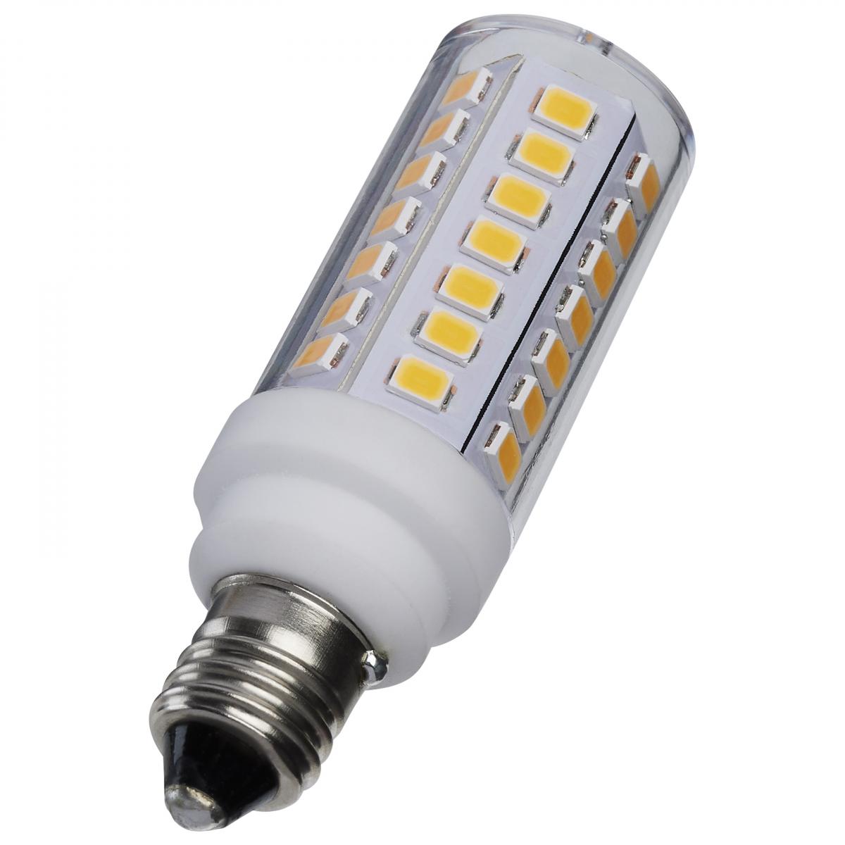 T6 Mini LED Bulb, 5 Watts, 550 Lumens, 3000K, E11 Mini-Candelabra Base, Clear Finish, 120V - Bees Lighting