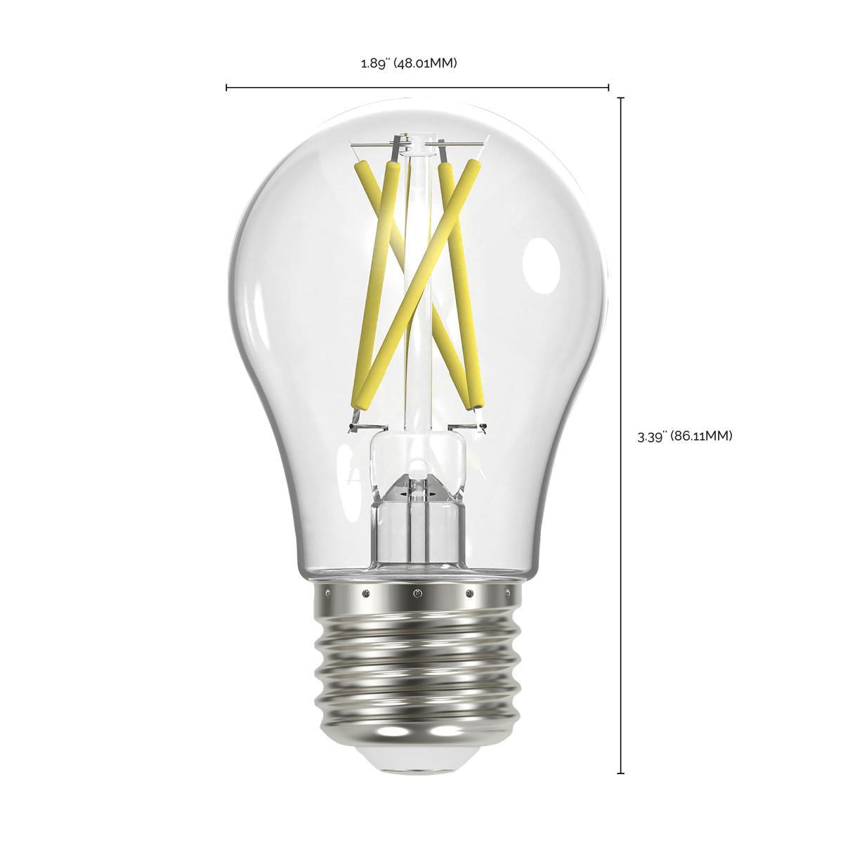 A15 Standard LED Bulb, 8 Watt, 800 Lumens, 3000K, E26 Medium Base, Clear Finish - Bees Lighting